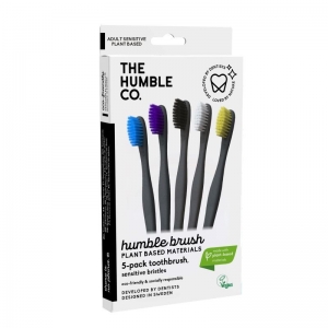 The Humble Co. Plant-Based Toothbrush - Soft 5 Pack - Assorted Colours